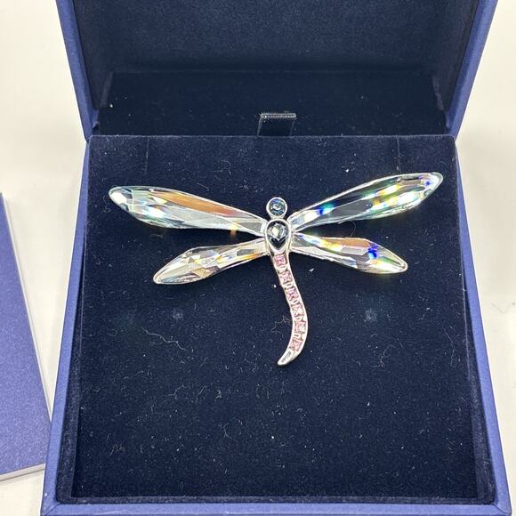 Vintage Swarovski Brooch Dragonfly Iridescent - Picture 2 of 7
